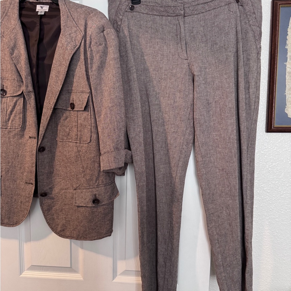 Worthington Brown Modern Fit Skackey and Jacket With Belt